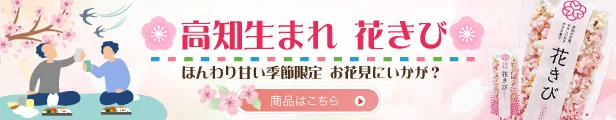 「高知生まれ 花きび」楽天バナー（お花見シーズン訴求）